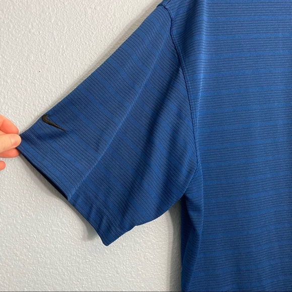 Nike Golf Polo Tee - Blue - Large - Long Torso - Picture 6 of 9